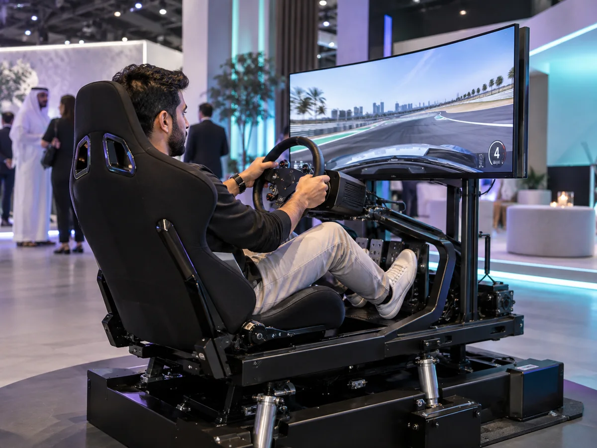 AI-generated illustration: Motion cockpit experience