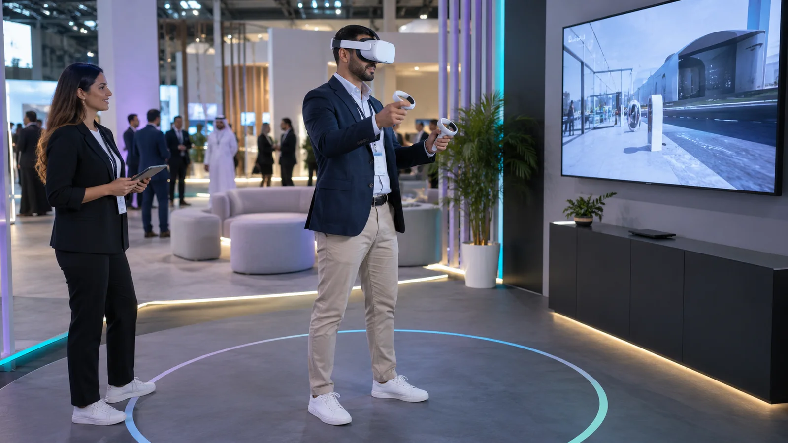 AI-generated illustration: VR and AR event activation