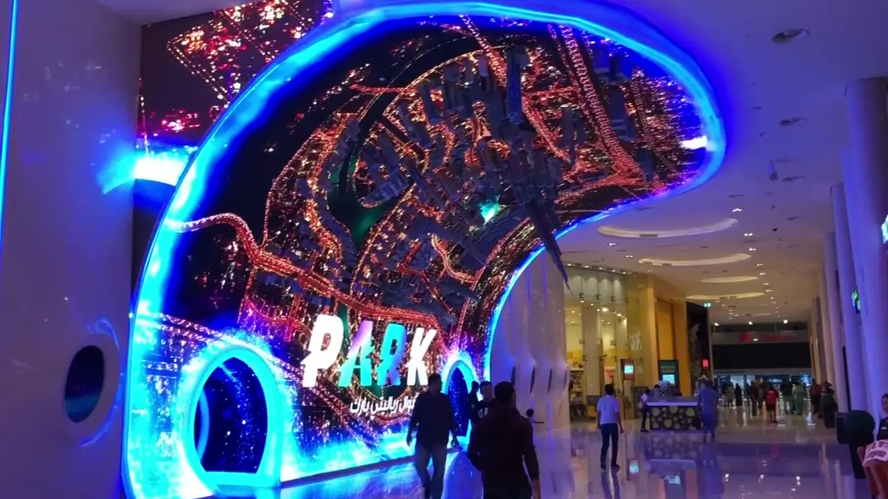 Curved LED Screen Entrance — VR Park, Dubai Mall